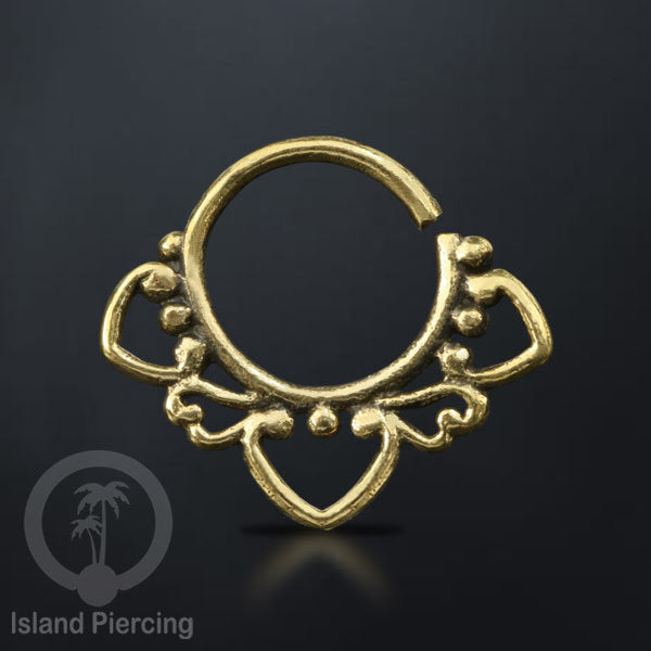 Septum piercing dan Tindik anting kuningan untuk teling, Tragus, Daith dan Helix Piercing