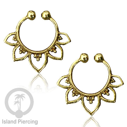 Nose Piercing Jewelry Perhiasan Kuningan Hidung Nose Ring tanpa buat lubang Fake Piercing