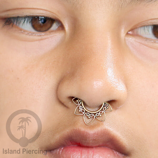 Nose Piercing Jewelry Perhiasan Kuningan Hidung Nose Ring tanpa buat lubang Fake Piercing