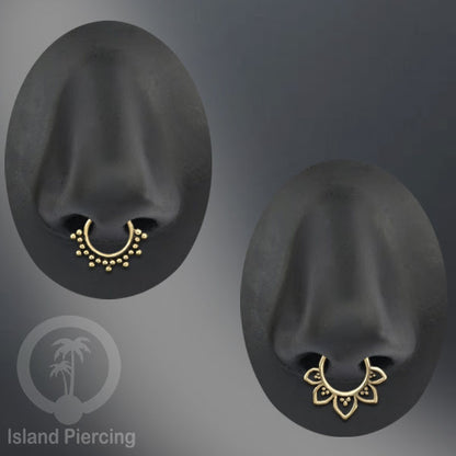 Nose Piercing Jewelry Perhiasan Kuningan Hidung Nose Ring tanpa buat lubang Fake Piercing