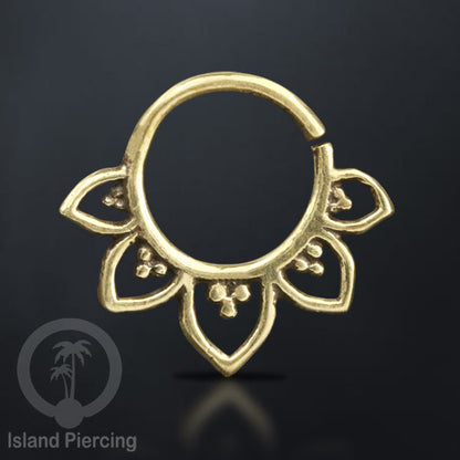 Septum piercing dan Tindik anting kuningan untuk teling, Tragus, Daith dan Helix Piercing