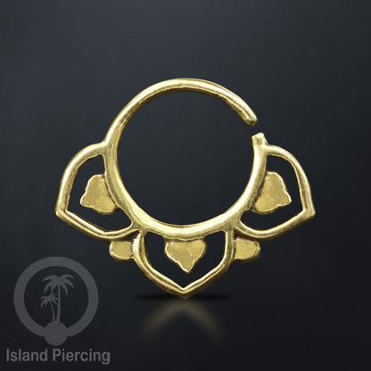 Septum piercing dan Tindik anting kuningan untuk teling, Tragus, Daith dan Helix Piercing