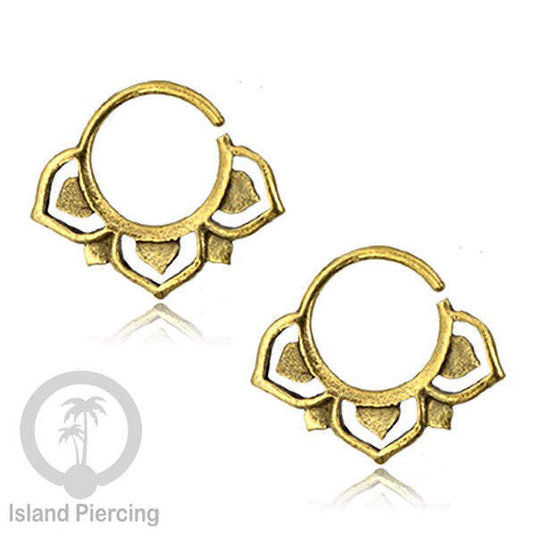 Septum piercing dan Tindik anting kuningan untuk teling, Tragus, Daith dan Helix Piercing