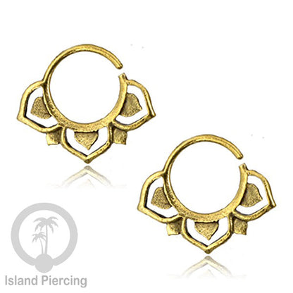 Septum piercing dan Tindik anting kuningan untuk teling, Tragus, Daith dan Helix Piercing