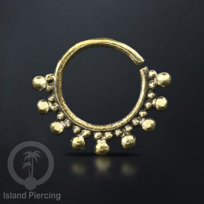 Septum piercing dan Tindik anting kuningan untuk teling, Tragus, Daith dan Helix Piercing