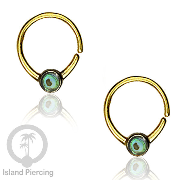 Septum piercing dan Tindik anting kuningan dengan batu, Daith, Tragus dan Helix Piercing