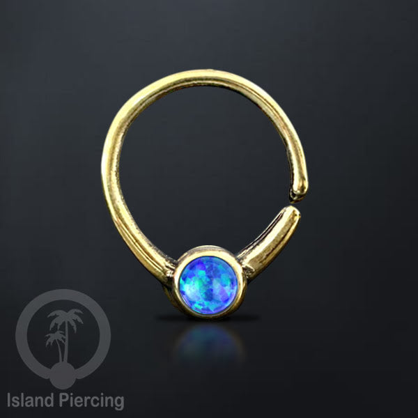 Septum piercing dan Tindik anting kuningan dengan batu, Daith, Tragus dan Helix Piercing
