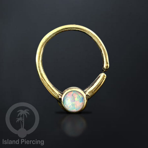 Septum piercing dan Tindik anting kuningan dengan batu, Daith, Tragus dan Helix Piercing