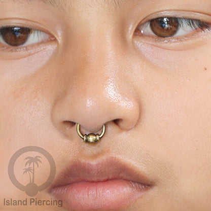 Septum piercing dan Tindik anting kuningan, Daith, Tragus dan Helix Piercing