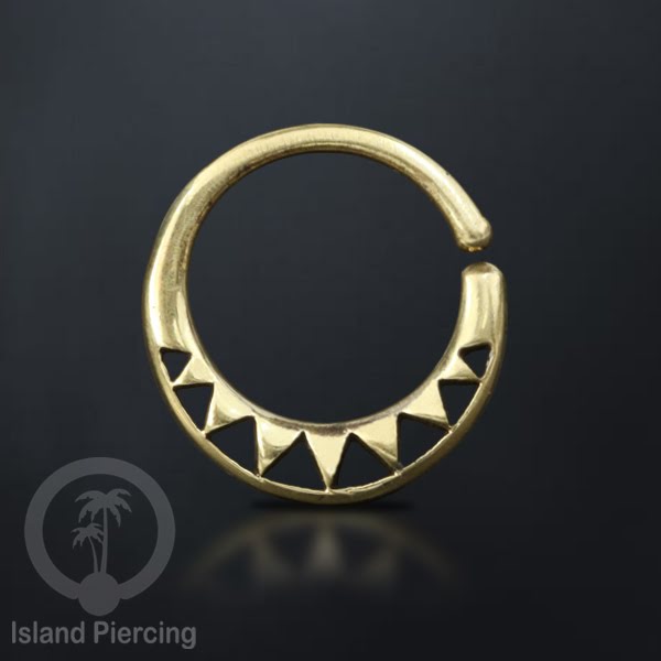 Septum piercing dan Tindik anting kuningan, Daith, Tragus dan Helix Piercing