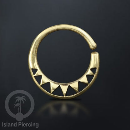 Septum piercing dan Tindik anting kuningan, Daith, Tragus dan Helix Piercing