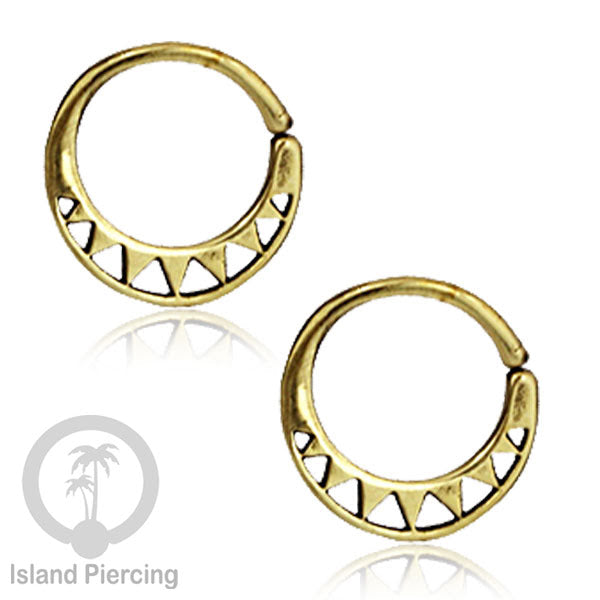 Septum piercing dan Tindik anting kuningan, Daith, Tragus dan Helix Piercing