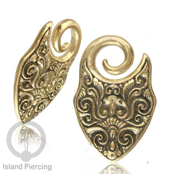 Brass Body Piercing Ear-weight, Tindik Lubang Kuping Besar, Perhiasan Tindik Kuningan