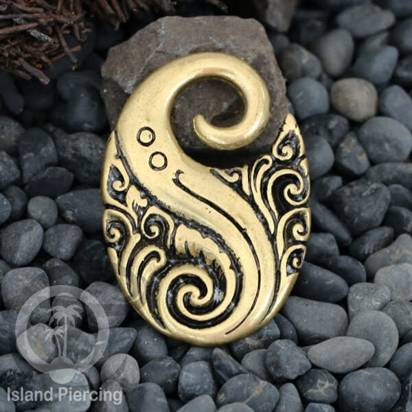 Brass Body Piercing Ear-weight, Tindik Lubang Kuping Besar, Perhiasan Tindik Kuningan