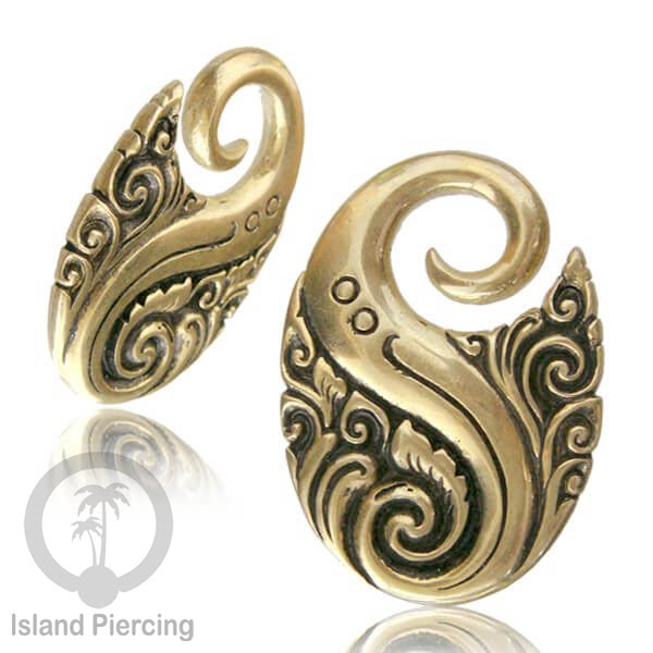 Brass Body Piercing Ear-weight, Tindik Lubang Kuping Besar, Perhiasan Tindik Kuningan