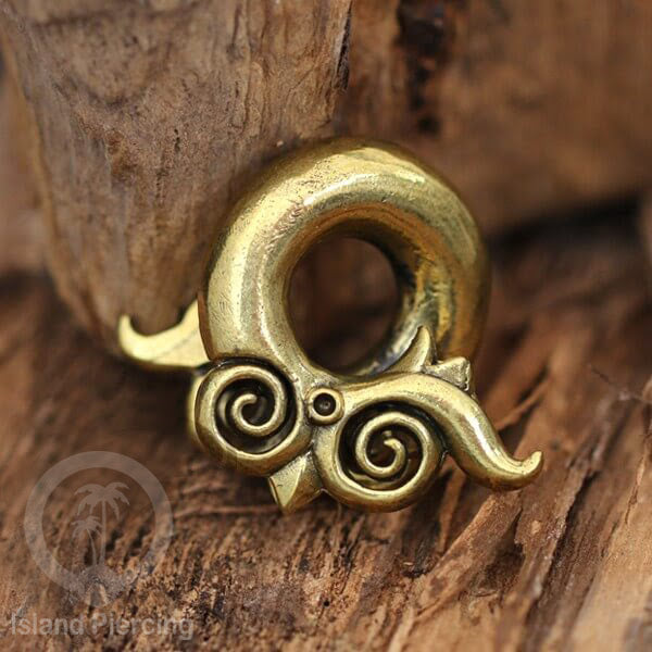 Brass Body Piercing Ear-weight, Tindik Lubang Kuping Besar, Perhiasan Tindik Kuningan