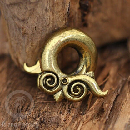 Brass Body Piercing Ear-weight, Tindik Lubang Kuping Besar, Perhiasan Tindik Kuningan