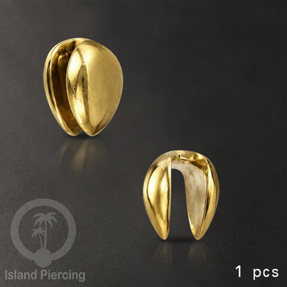 Brass Body Piercing Ear-weight Plain style Perhiasan Tindik Kuningan minimalis