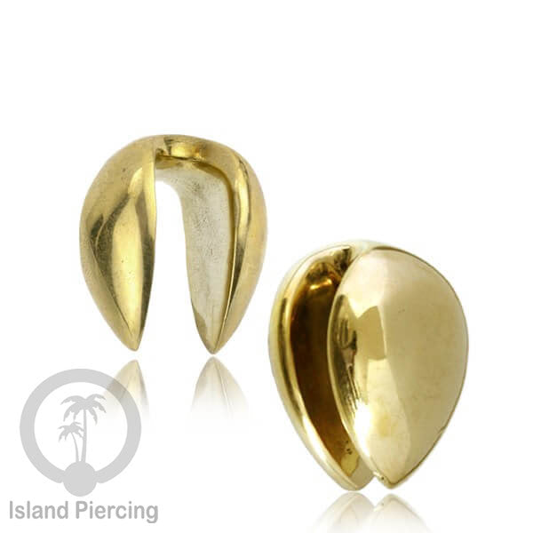 Brass Body Piercing Ear-weight Plain style Perhiasan Tindik Kuningan minimalis