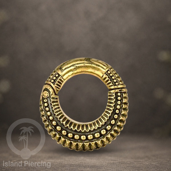 Brass Body Piercing Ear-weight Perhiasan Tindik Kuningan Ear clicker