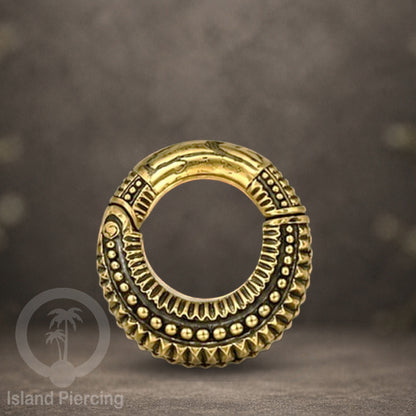 Brass Body Piercing Ear-weight Perhiasan Tindik Kuningan Ear clicker