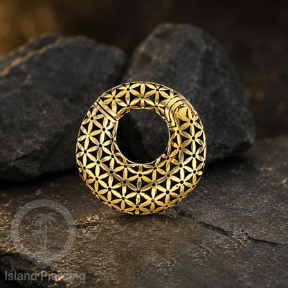 Brass Body Piercing Ear-weight Perhiasan Tindik Kuningan Ear clicker