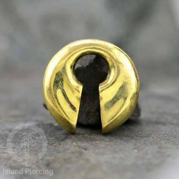 Brass Body Piercing Ear-weight Plain style Perhiasan Tindik Kuningan minimalis