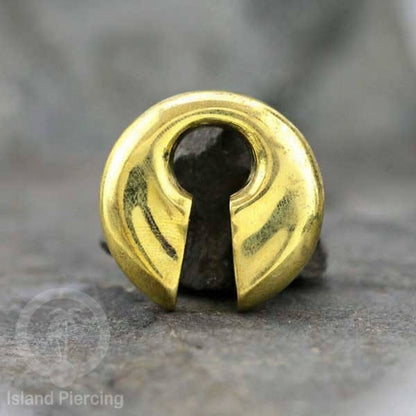 Brass Body Piercing Ear-weight Plain style Perhiasan Tindik Kuningan minimalis