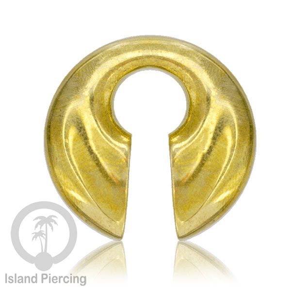 Brass Body Piercing Ear-weight Plain style Perhiasan Tindik Kuningan minimalis