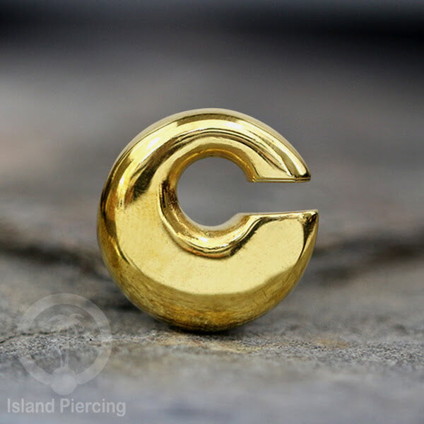 Brass Body Piercing Ear-weight Plain style Perhiasan Tindik Kuningan minimalis