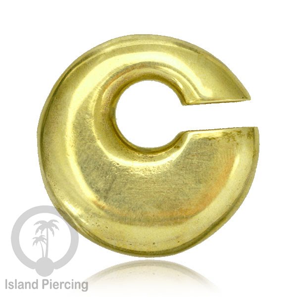 Brass Body Piercing Ear-weight Plain style Perhiasan Tindik Kuningan minimalis
