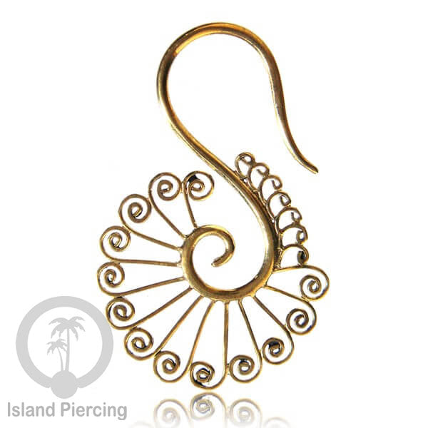 Anting Tindik Kuningan, Trbal Brass jewelry, cocok untuk semua ukuran lubang telinga