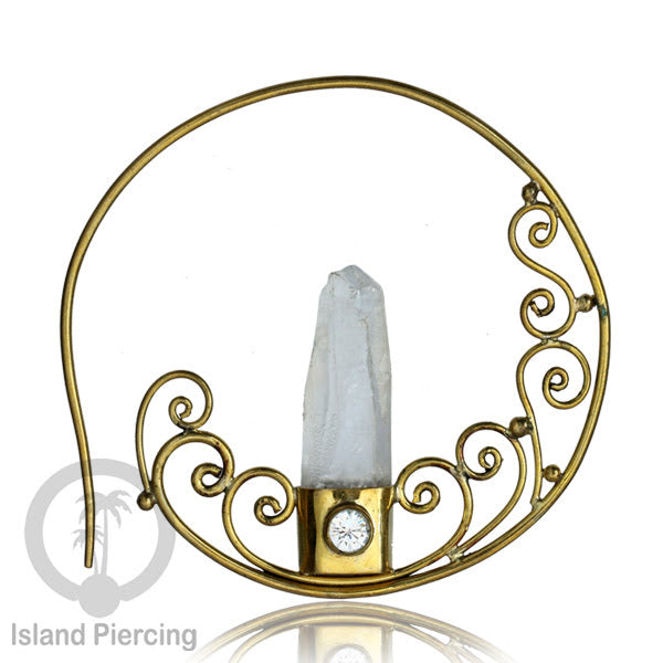 Tindik Kuningan dengan Kristal &amp; Batu, Brass Kristal Body Jewelry