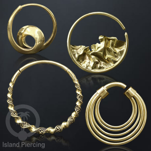 Koleksi Anting Tindik Kuningan uatan tangan di Bali Hand made Brass Body Jewelry