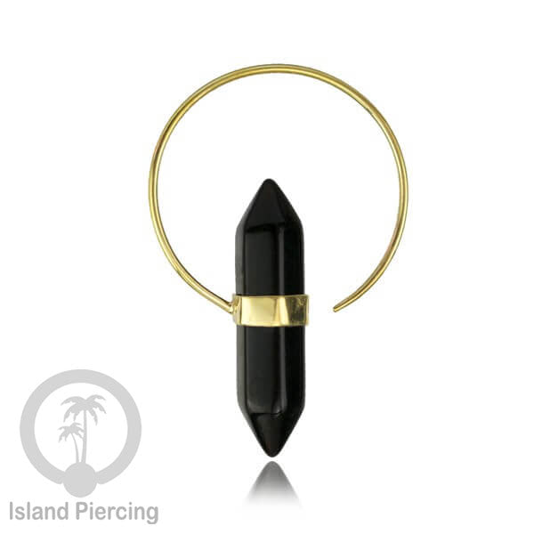 Piercing Kuningan dengan Batu asli, untuk lubang normal Brass with Stone Body Jewelry