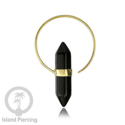 Piercing Kuningan dengan Batu asli, untuk lubang normal Brass with Stone Body Jewelry