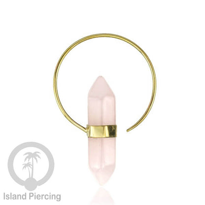 Piercing Kuningan dengan Batu asli, untuk lubang normal Brass with Stone Body Jewelry