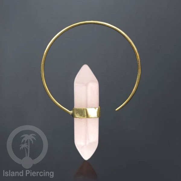 Piercing Kuningan dengan Batu asli, untuk lubang normal Brass with Stone Body Jewelry