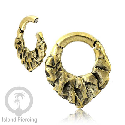 Brass Body Piercing Expander, Tindik Lubang Kuping Besar, Perhiasan Tindik Kuningan