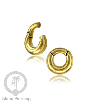 Tindik Kuningan Ear-Clicker Kecil dengan sistem kunci Magnetik, small size Brass Clickers