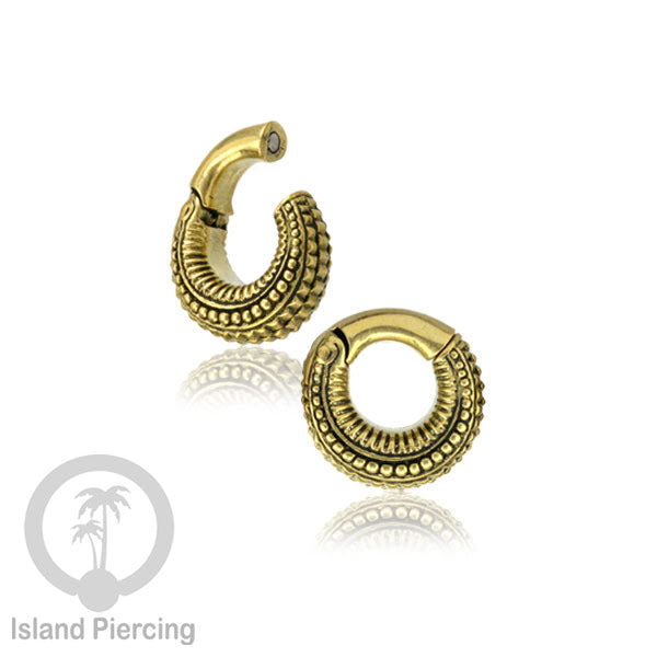 Tindik Kuningan Ear-Clicker Kecil dengan sistem kunci Magnetik, small size Brass Clickers