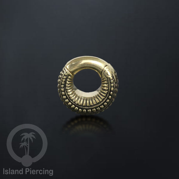 Tindik Kuningan Ear-Clicker Kecil dengan sistem kunci Magnetik, small size Brass Clickers