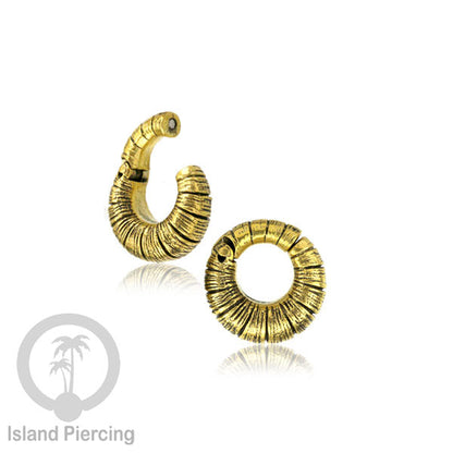 Tindik Kuningan Ear-Clicker Kecil dengan sistem kunci Magnetik, small size Brass Clickers