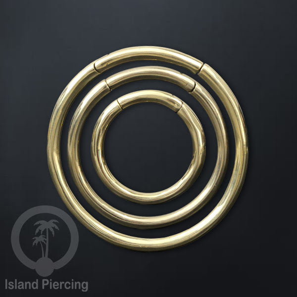 Tindik perhiasan kuningan impor, model lingkaran variasi ukuran Brass Ear-clicker