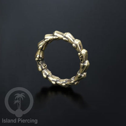 Tindik perhiasan kuningan impor, model lingkaran variasi ukuran Brass Ear-clicker