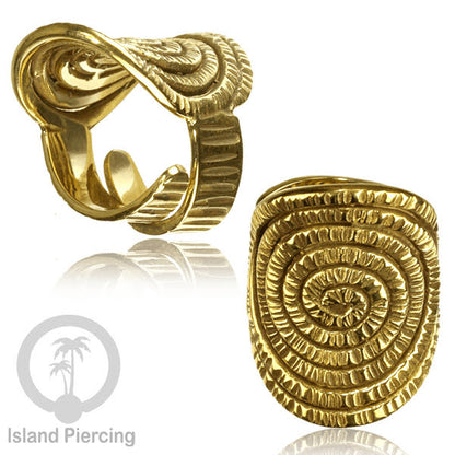 Cin-cin Kuningan motif etnik Brass finger Rings Ethnic style