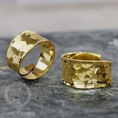 Cin-cin Kuningan motif etnik Brass finger Rings Ethnic style