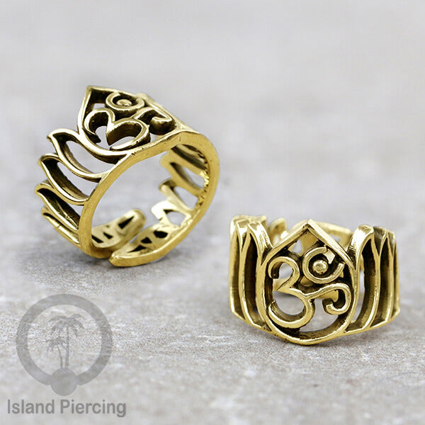 Cin-cin Kuningan motif Lotus, Mandala, Tree of Life Brass finger Rings