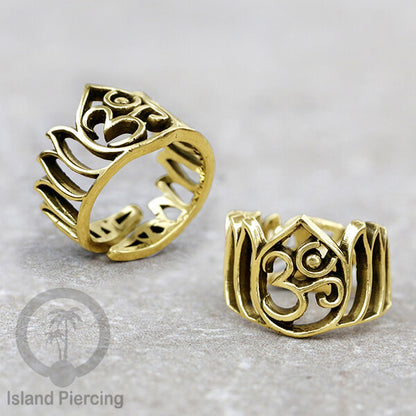 Cin-cin Kuningan motif Lotus, Mandala, Tree of Life Brass finger Rings