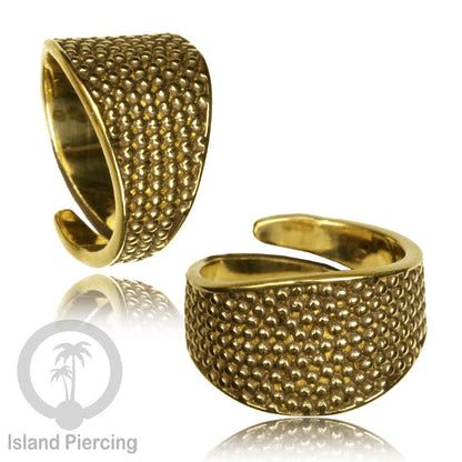 Cin-cin Kuningan motif etnik Brass finger Rings Ethnic style